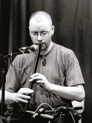 Steáfán Hannigan playing the Low Whistle